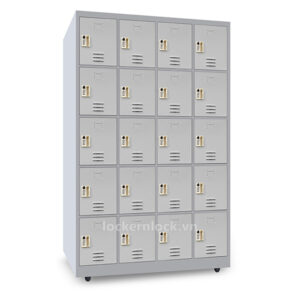 Tủ locker sắt NS5 - 20 cửa 4 cột - màu xám