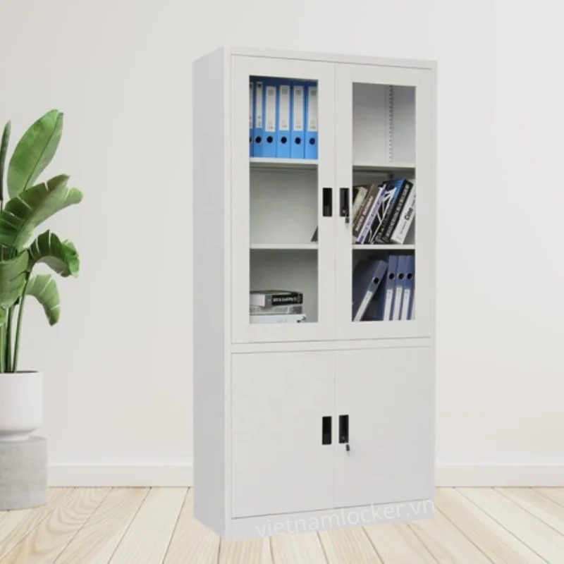 Tủ hồ sơ – dòng 4 Ngăn 2 Cánh Kính